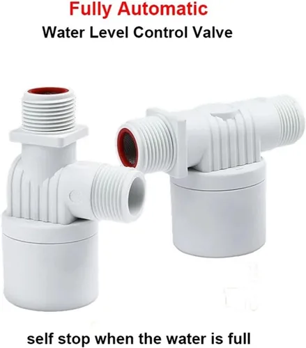 Vista 2 de 1/2" 3/4" 1" Fully Automatic Float Valve DN15 Water Level Control Valve Anti Corrosion Nylon Ball Valve(1/2",White,ES)