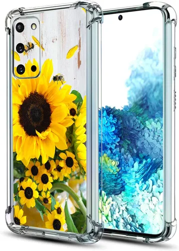 Vista 21 de Funda para Galaxy S20 FE 5G, protección contra caídas de flores de mariposa azul, a prueba de golpes, carcasa protectora de cuerpo completo