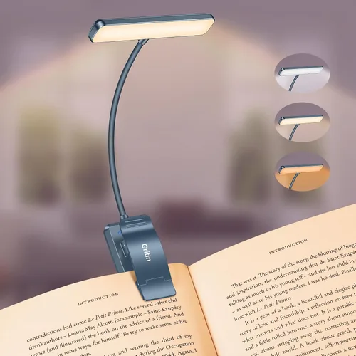 Vista 18 de Gritin Luz de libro recargable de 19 LED para leer en la cama Blanco