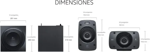 Vista 3 de Sistema de altavoces de sonido envolvente Logitech Z906 5.1 - Certificado THX, Dolby Digital y DTS Digital - Negro