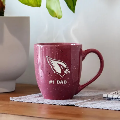 Vista 2 de Rico Industries NFL Football #1 Dad 16 oz Team Color Laser Engraved Ceramic Coffee Mug
