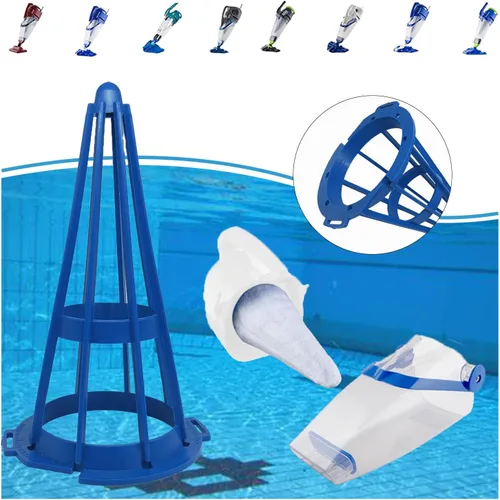 Vista 5 de Soporte de algodón de repuesto para filtro de vacío para Pool Blaster (1 cono azul)