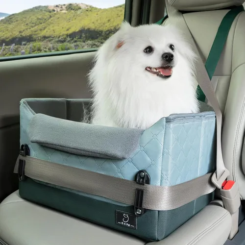 Vista 9 de A 4 Pet Asientos de coche para perros pequeños, menos de 25 libras Gris
