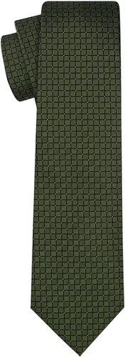 Vista 11 de KissTies Mens Checkered Tie Set Solid Color Festive Necktie + Pocket Square