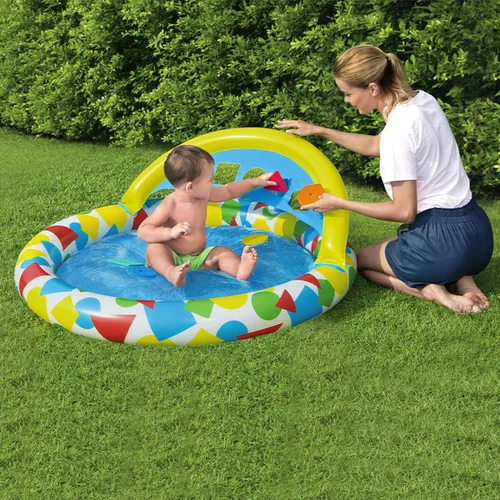 Vista 6 de Bestway Piscina Hinchable Infantil Aprendizaje 120x117x46 cm +4 meses Jardin 52378
