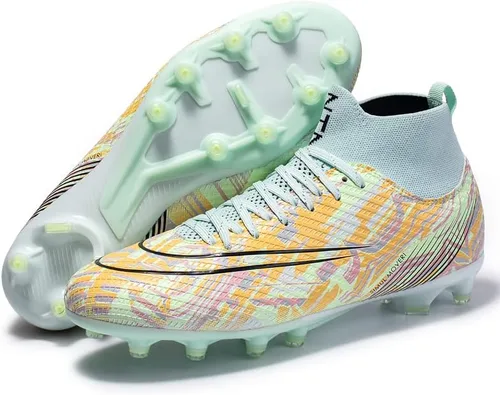 Vista 3 de LIULIULIFE Zapatos de fútbol para hombre, zapatos de fútbol para niños, zapatos de fútbol atléticos juveniles, zapatos de fútbol para estudiantes