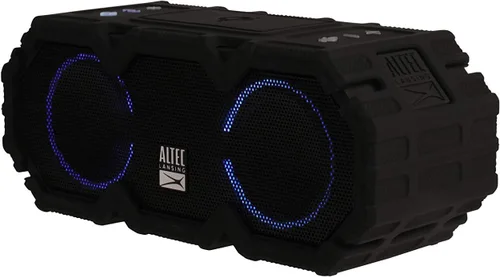 Vista 2 de Altec Lansing LifeJacket Jolt - Altavoz Bluetooth impermeable, altavoz duradero y portátil con carga inalámbrica Qi y asistente de voz, negro