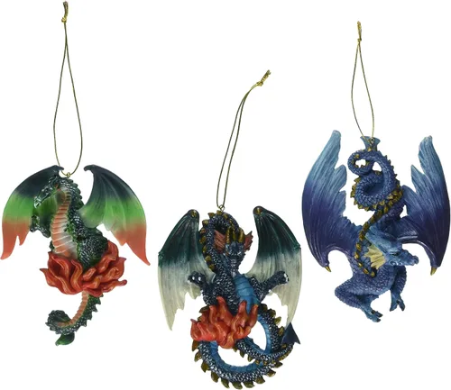 Vista 14 de Pensive Percher Dragon 2018 - Adorno de Navidad coleccionable de 3 pulgadas, a todo