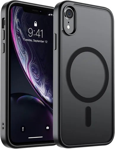 Vista 53 de SUPFINE Funda magnética para iPhone 11 Pro Max (compatible con MagSafe) (protección contra caídas de grado militar), delgada, translúcida mate, a