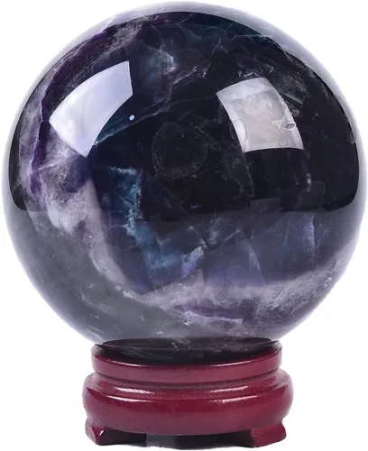 Vista 51 de JIC Gem Piedra Natural de Jaspe Africano Cristal de Curación Esfera Adivinación Bola de Piedra Preciosa, Feng Shui Reiki Aura Decoración