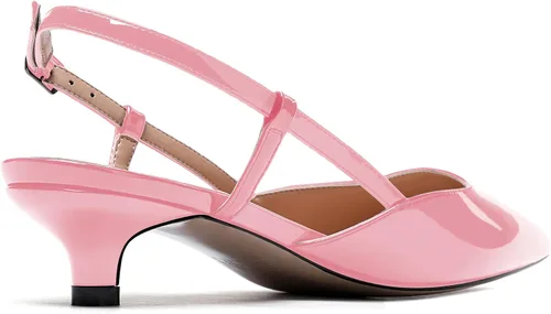 Vista 5 de WAYDERNS Zapatos de tacón bajo para mujer, con correa puntiaguda, para gatito, de 1.5 pulgadas