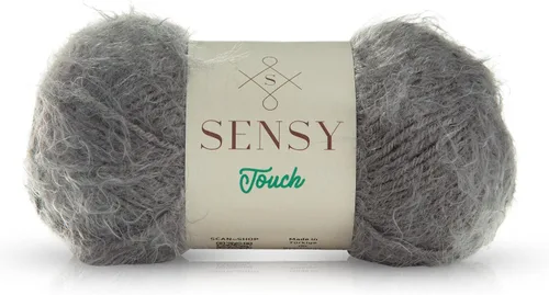 Vista 48 de Sensy Touch - Ovillo de lana, 3.5 onzas, 268 yardas, calibre 3 claro (blanco)