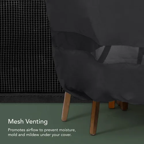 Vista 5 de Covermates Juego de funda clásica redonda para mesa de comedor y silla de patio, protección para muebles de exterior para todo tipo de clima, vinilo