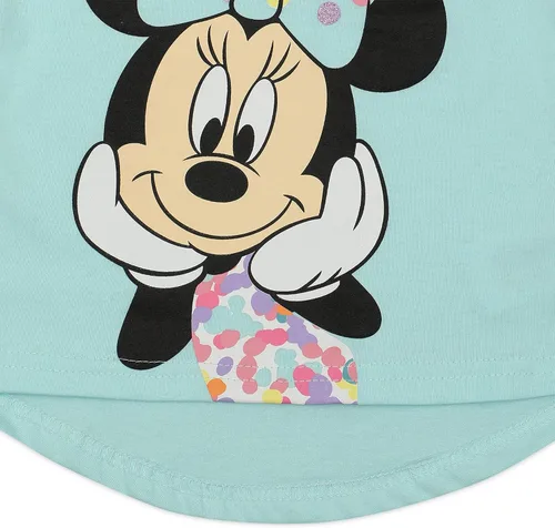 Vista 6 de Disney Minnie Mouse Girls T-Shirt and Legging Set for Infant, Toddler and Little Kids BlueMulticolor