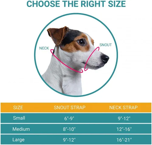 Vista 3 de BRONZEDOG Bozal acolchado suave para perro, de neopreno, ajustable, cómodo, para masticar y masticar, para perros pequeños, medianos y grandes