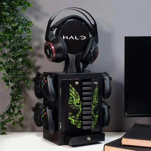 Vista 2 de Numskull Casillero oficial Halo para juegos soporte para controlador soporte para auriculares para Xbox Series XS PS5 Nintendo Switch - Mercancía
