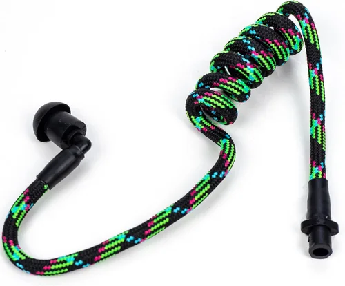 Vista 13 de Tubeez Walkie Talkie Auricular con tapones negros para los oídos – Tubo roscado de bloqueo de humedad que se adapta a cualquier auricular de radio