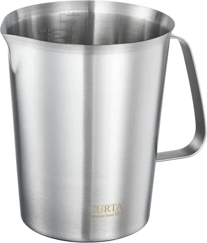 Vista 12 de CURTA Taza medidora de acero inoxidable 18/8 con mango y labio de vertido, 16 oz (2 tazas, 16.9 fl oz)