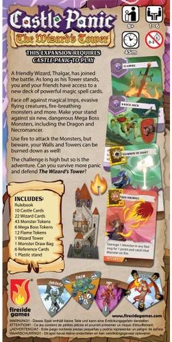 Vista 3 de The Wizard's Tower Castle Panic Expansion Juego de mesa para adultos y familia. Juego de mesa cooperativo. A partir de 8 años. Para 1 a 6 jugadores