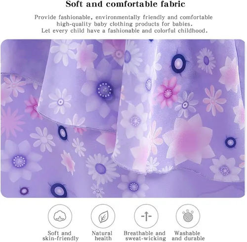 Vista 7 de Mirabell princess dress encanto cartoon style dress girl fashion clothes with bag
