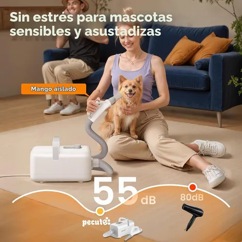 Vista 8 de Pecute Secador de perros de alta velocidad, velocidad y temperatura