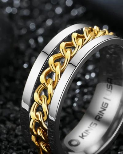 Vista 37 de King Ring 8mm Spinner Ring – Fidget Ring for Men & Women – Designed in USA