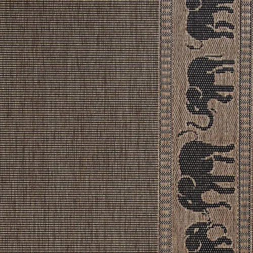 Vista 8 de Couristan Recife - Alfombra de área para interiores y exteriores, 7 pies 6 pulgadas x 10 pies 9 pulgadas, color negro cacao, alfombra duradera
