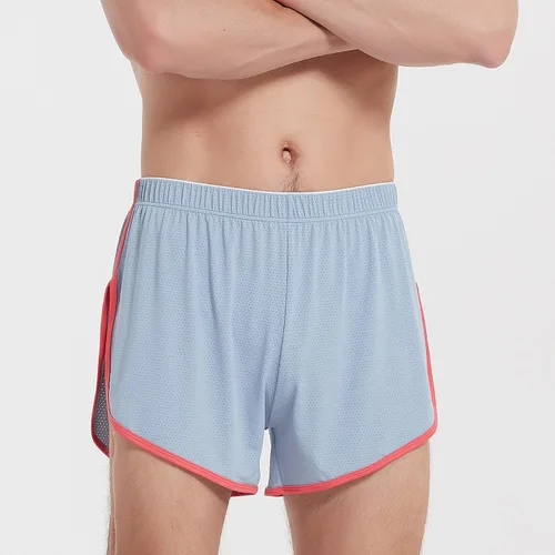 Vista 8 de Pantalones cortos de correr de malla para hombre con abertura lateral