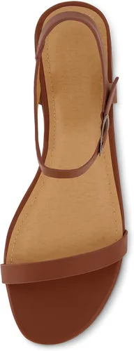Vista 5 de CUSHIONAIRE Sandalia Fontana con tacón de bloque de una banda para mujer + espuma viscoelástica, anchos disponibles