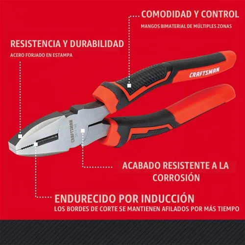 Vista 2 de CRAFTSMAN Alicates de Liniero, 8 Pulgadas (CMHT81648)
