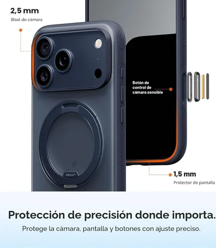 Vista 8 de TORRAS - Funda con soporte magnético 360° para iPhone 17 Pro Max de 6.9 pulgadas, compatible con MagSafe, protección 4X de grado militar, delgada