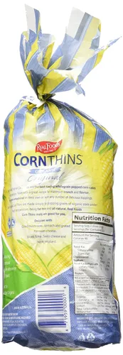 Vista 4 de Real Foods Original Organic Corn Thins, 5.3 oz, paquete de 2