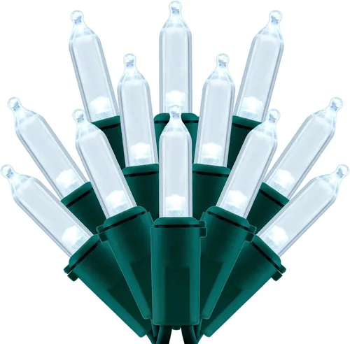 Vista 13 de 200 unidades de luces de Navidad LED de color blanco cálido, 66 pies de alambre blanco con certificación UL, juego de luces de cadena de calidad