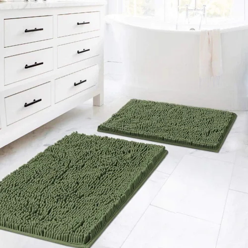 Vista 23 de H.VERSAILTEX Alfombras de Baño para Baño Antideslizantes de Felpa Chenille Extra Suaves y Absorbentes para Cuarto de Ducha Lavables a Máquina