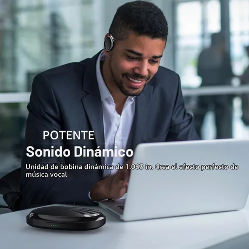 Vista 6 de Auriculares Bluetooth de oreja abierta con ganchos para colocar sobre la oreja, auriculares inalámbricos Bluetooth 5.4, tiempo de reproducción de 52