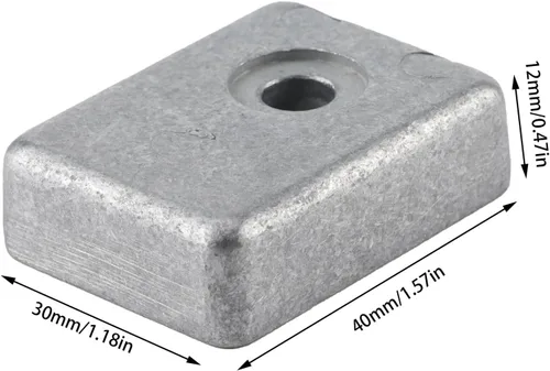Vista 2 de Aramox Ánodo fuera de borda, ánodo de zinc para barco apto para motor fuera de borda 55320‑95311 55320‑95310 55321‑93J00 55321‑93J01DF25-DF300