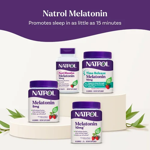 Vista 9 de Natrol Melatonina 3 mg, suplemento dietético para un sueño reparador, suplementos de sueño para adultos, 60 tabletas de melatonina, suministro