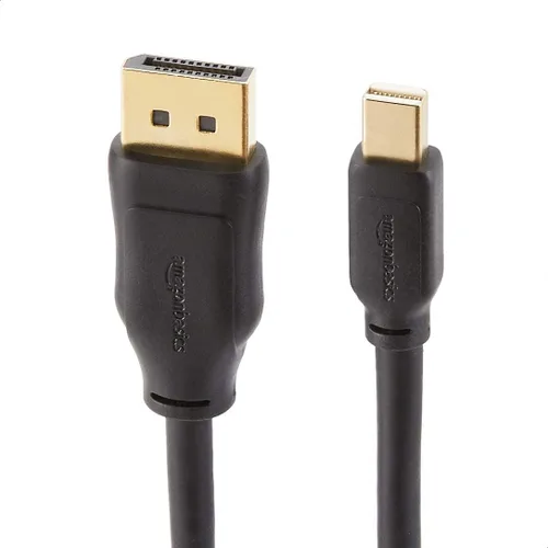 Vista 5 de Amazon Basics Cable 4K Mini DisplayPort a DisplayPort, 3 pies (paquete de 10), color negro