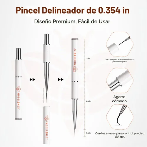Vista 5 de modelones - Gel de uñas de construcción, esmalte de uñas transparente de 7 en 1 con cepillo separador extraíble, gel de base de goma curado