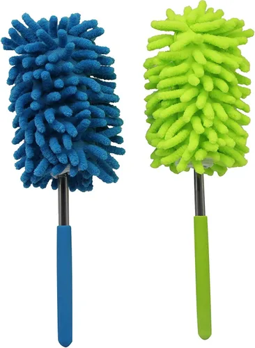Vista 14 de Plumero de microfibra, plumero de mano de microfibra, herramienta de limpieza de microfibra lavable, plumeros extensibles para limpieza de oficina