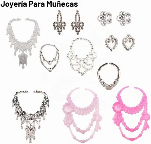 Vista 5 de 40 bolsas de accesorios para muñecas, collar de corona, peine para muñeca