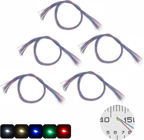 Vista 14 de 50 piezas pre-cableadas micro LED pre-soldadas 0402 SMD LED con accesorios de montaje para la construcción de modelos principiantes