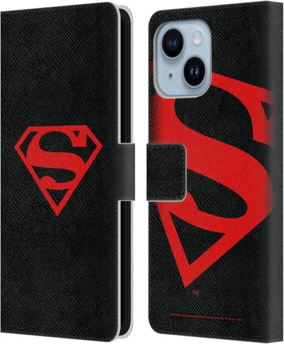 Vista 139 de Head Case Designs Funda de piel con licencia oficial de Superman DC Comics con logotipos negros y rojos compatible con Apple iPhone 11