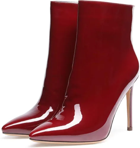 Vista 5 de Castamere Botines de tacón alto para mujer, puntera puntiaguda, con hebilla de aguja, tacón de aguja de 3.9 in