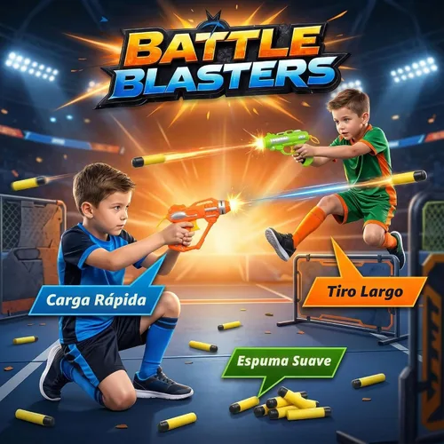 Vista 5 de Paquete de 6 mini pistolas de juguete de espuma con 36 dardos - Paquete múltiple compatible con Nerf suministros de fiesta para niños