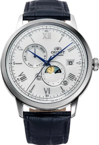 Vista 9 de Orient Bambino Versión 9 Reloj de vestir automático de acero inoxidable con calendario semanal Verde