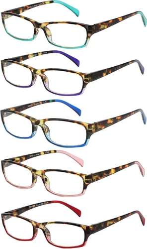 Vista 7 de Yogo Vision Reading Glasses 5 Pairs Fashion Ladies Quality Designed Spring Hinge Readers for Women