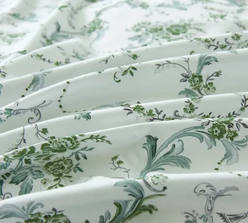 Vista 7 de DAUAOTO - Juego de funda de edredón tamaño Queen - 90 x 90 pulgadas + 2 fundas de almohada, juego de ropa de cama 100 % de algodón con estampado
