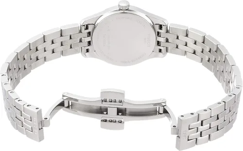 Vista 4 de Tissot Tradition Reloj de acero inoxidable para señoras con esfera blanca fina T0630091101800