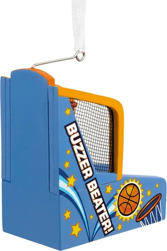 Vista 2 de Hallmark Adorno navideño de juego de tiro de baloncesto
